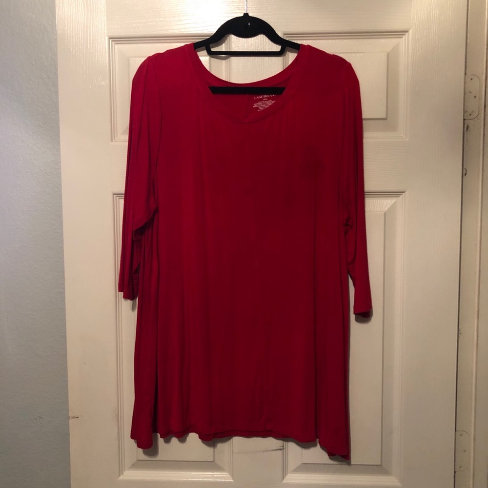 Red blouse from Lane Bryant